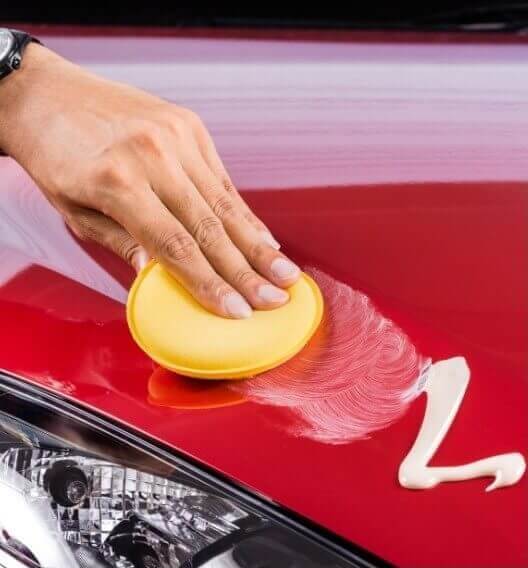 Applying Wax to Car Paint