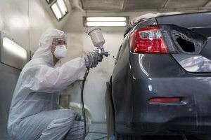 Car Being Painted in Dubai